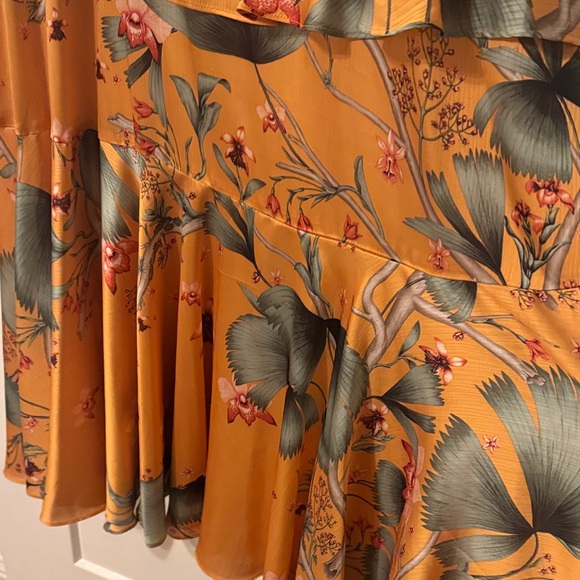 Johanna Ortiz x H&M collab Floral Mustard Yellow Dress with Bow - Picture 9 of 16